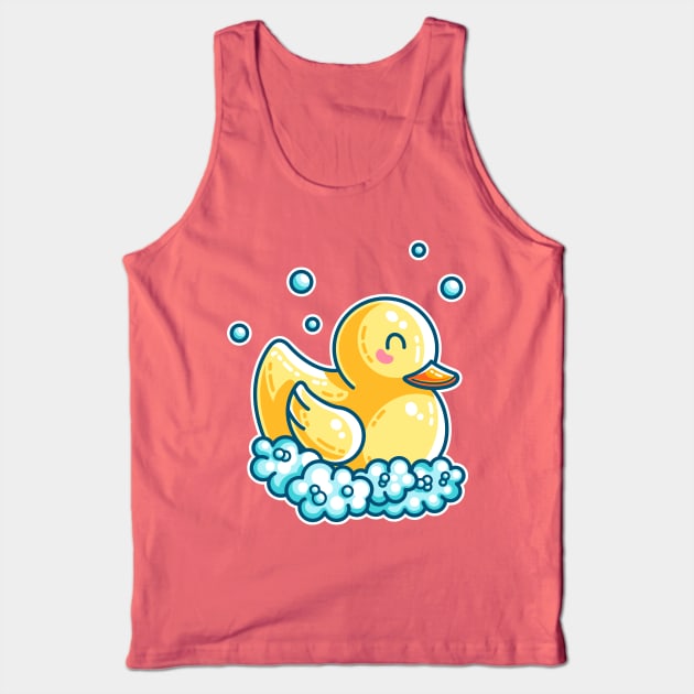 Kawaii Cute Bath Rubber Duck Tank Top by freeves